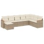Juego de sofás de jardín con cojines beige 8 pzas ratán PE de , Conjuntos de jardín - Ref: Foro24-3258649, Precio: 532,21 €, ...