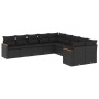 Set de sofás de jardín 10 pzas cojines ratán sintético negro de , Conjuntos de jardín - Ref: Foro24-3258751, Precio: 645,67 €...