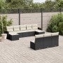 Set de sofás de jardín 10 pzas cojines ratán sintético negro de , Conjuntos de jardín - Ref: Foro24-3258787, Precio: 535,67 €...