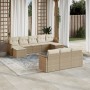 Juego de sofás jardín con cojines beige 10 pzas ratán sintético de , Conjuntos de jardín - Ref: Foro24-3258817, Precio: 647,2...