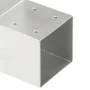 Galvanized metal L-shaped post connector 71x71 mm by vidaXL, fence posts - Ref: Foro24-145453, Price: 22,07 €, Discount: %