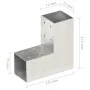 Galvanized metal L-shaped post connector 71x71 mm by vidaXL, fence posts - Ref: Foro24-145453, Price: 22,07 €, Discount: %
