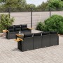 Set de sofás de jardín 8 piezas y cojines ratán sintético negro de , Conjuntos de jardín - Ref: Foro24-3259045, Precio: 596,8...