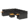Set de sofás de jardín 8 piezas y cojines ratán sintético negro de , Conjuntos de jardín - Ref: Foro24-3259066, Precio: 627,1...