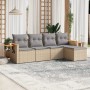 Juego de sofás jardín con cojines 5 pzas ratán sintético beige de , Conjuntos de jardín - Ref: Foro24-3259161, Precio: 347,74...