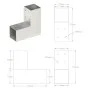 Galvanized metal L-shaped post connector 71x71 mm by vidaXL, fence posts - Ref: Foro24-145453, Price: 22,07 €, Discount: %