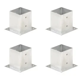 Anker für Pfosten 4 Einheiten verzinktes Metall 121 mm von vidaXL, Zaunpfosten - Ref: Foro24-145451, Preis: 49,19 €, Rabatt: %