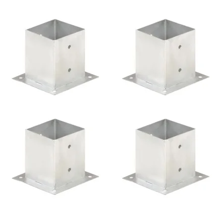 Anchors for posts 4 units galvanized metal 121 mm by vidaXL, fence posts - Ref: Foro24-145451, Price: 49,19 €, Discount: %
