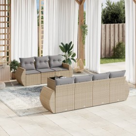 Juego de sofás de jardín con cojines beige 8 pzas ratán PE de , Conjuntos de jardín - Ref: Foro24-3253466, Precio: 559,88 €, ...