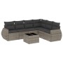 Set de sofás de jardín 7 piezas con cojines ratán PE gris de , Conjuntos de jardín - Ref: Foro24-3253757, Precio: 454,40 €, D...