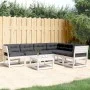 Juego sofás jardín 6 pzas con cojines madera maciza pino blanco de , Conjuntos de jardín - Ref: Foro24-3217021, Precio: 715,6...