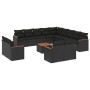 Set sofás de jardín 14 pzas con cojines ratán sintético negro de , Conjuntos de jardín - Ref: Foro24-3258933, Precio: 996,25 ...