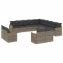Set sofás de jardín con cojines 13 piezas ratán sintético gris de , Conjuntos de jardín - Ref: Foro24-3258931, Precio: 886,25...