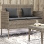 Banco de jardín con cojines ratán sintético gris de , Bancos de jardín - Ref: Foro24-365773, Precio: 153,21 €, Descuento: %