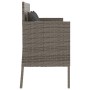 Banco de jardín con cojines ratán sintético gris de , Bancos de jardín - Ref: Foro24-365773, Precio: 153,21 €, Descuento: %