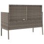 Banco de jardín con cojines ratán sintético gris de , Bancos de jardín - Ref: Foro24-365773, Precio: 153,21 €, Descuento: %