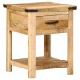 Mesita de noche madera maciza de mango 40x40x50 cm de , Mesitas de noche - Ref: Foro24-372716, Precio: 93,01 €, Descuento: %