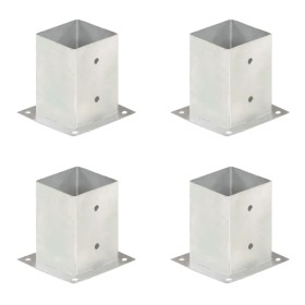 Anclajes para postes 4 unidades metal galvanizado 101 mm de vidaXL, Postes de cerca - Ref: Foro24-145450, Precio: 37,22 €, De...