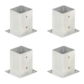Anclajes para postes 4 unidades metal galvanizado 101 mm by vidaXL, fence posts - Ref: Foro24-145450, Price: 39,74 €, Discoun...