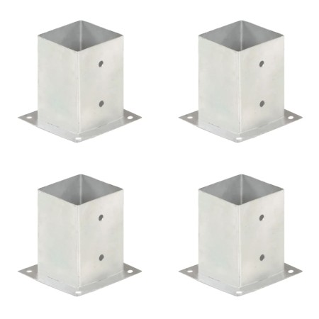 Anclajes para postes 4 unidades metal galvanizado 101 mm de vidaXL, Postes de cerca - Ref: Foro24-145450, Precio: 37,22 €, De...