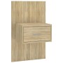 Mesita de noche de pared roble Sonoma de vidaXL, Mesitas de noche - Ref: Foro24-810977, Precio: 40,18 €, Descuento: %