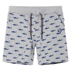 Pantalones cortos infantiles con cordón gris melange 116 de , Pantalones de niños - Ref: Foro24-12331, Precio: 10,09 €, Descu...