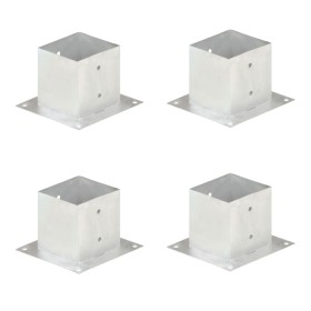 Anclajes para postes 4 unidades metal galvanizado 141 mm de vidaXL, Postes de cerca - Ref: Foro24-145452, Precio: 54,01 €, De...