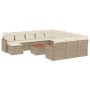 Set sofás de jardín con cojines 13 pzas ratán sintético beige de , Conjuntos de jardín - Ref: Foro24-3258992, Precio: 884,18 ...