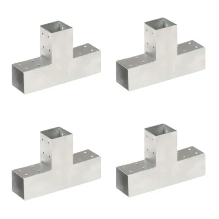 T-post connectors 4 units galvanized metal 71x71 mm by vidaXL, fence posts - Ref: Foro24-145456, Price: 62,15 €, Discount: %