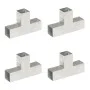 T-post connectors 4 units galvanized metal 71x71 mm by vidaXL, fence posts - Ref: Foro24-145456, Price: 62,15 €, Discount: %