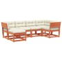 Set de sofás jardín 6 pzas con cojines madera pino marrón cera de , Conjuntos de jardín - Ref: Foro24-3217037, Precio: 692,05...