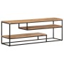 Mueble para TV de madera maciza de acacia 130x30x45 cm en Muebles TV | Comprar online en Foru.es