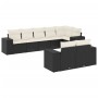 Set de sofás de jardín 8 piezas y cojines ratán sintético negro de , Conjuntos de jardín - Ref: Foro24-3222815, Precio: 502,6...