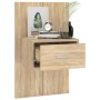 Mesita de noche de pared roble Sonoma de vidaXL, Mesitas de noche - Ref: Foro24-810977, Precio: 40,18 €, Descuento: %