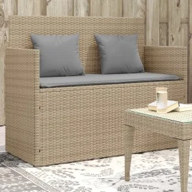 Garden bench with beige synthetic rattan cushions by , garden benches - Ref: Foro24-365765, Price: 191,60 €, Discount: %