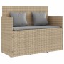 Banco de jardín con cojines ratán sintético beige de , Bancos de jardín - Ref: Foro24-365765, Precio: 187,77 €, Descuento: %