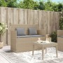 Banco de jardín con cojines ratán sintético beige de , Bancos de jardín - Ref: Foro24-365765, Precio: 187,77 €, Descuento: %