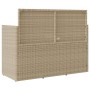 Banco de jardín con cojines ratán sintético beige de , Bancos de jardín - Ref: Foro24-365765, Precio: 187,77 €, Descuento: %
