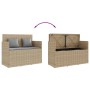 Banco de jardín con cojines ratán sintético beige de , Bancos de jardín - Ref: Foro24-365765, Precio: 187,77 €, Descuento: %