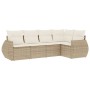 Juego de sofás jardín con cojines 5 pzas ratán sintético beige de , Conjuntos de jardín - Ref: Foro24-3253665, Precio: 402,69...