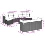 Set de sofás de jardín 11 pzas y cojines ratán sintético negro de , Conjuntos de jardín - Ref: Foro24-3223879, Precio: 558,78...