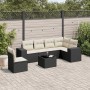 Set de comedor de jardín 7 pzas y cojines ratán sintético negro de , Conjuntos de jardín - Ref: Foro24-3222635, Precio: 402,8...