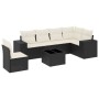 Set de comedor de jardín 7 pzas y cojines ratán sintético negro de , Conjuntos de jardín - Ref: Foro24-3222635, Precio: 402,8...