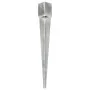 Picas de tierra 6 uds acero galvanizado plateado 10x10x91 cm de vidaXL, Puntas para anclaje en el suelo - Ref: Foro24-145423,...