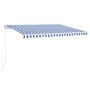 Toldo retráctil manual con LED azul y blanco 400x300 cm de , Toldos - Ref: Foro24-3068901, Precio: 345,01 €, Descuento: %