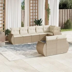 Juego de sofás de jardín con cojines beige 8 pzas ratán PE de , Sofás modulares de exterior - Ref: Foro24-3221617, Precio: 69...