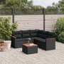 Set de sofás de jardín 6 piezas y cojines ratán sintético negro de , Conjuntos de jardín - Ref: Foro24-3258366, Precio: 412,0...