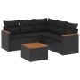 Set de sofás de jardín 6 piezas y cojines ratán sintético negro de , Conjuntos de jardín - Ref: Foro24-3258366, Precio: 412,0...