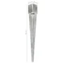 Picas de tierra 6 uds acero galvanizado plateado 10x10x91 cm de vidaXL, Puntas para anclaje en el suelo - Ref: Foro24-145423,...