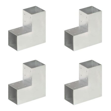 Conectores de postes en L 4 uds metal galvanizado 91x91 mm de vidaXL, Postes de cerca - Ref: Foro24-145470, Precio: 58,37 €, ...